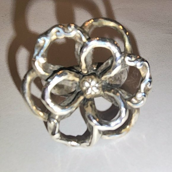 Silpada .925, Sterling Silver Flower Power Ring, size 10 - Picture 1 of 4